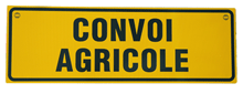 PLAQUE CONVOI AGRICOLE 1 FACE
