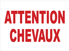 ATTENTION CHEVAUX (AUTOCOLLANT