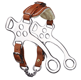 HACKAMORE MUSROLLE CUIR/MOUTON