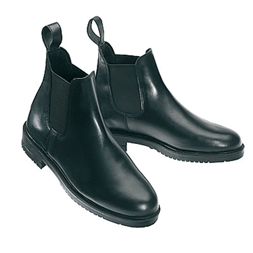 BOOTS CUIR ENFANT NOIR