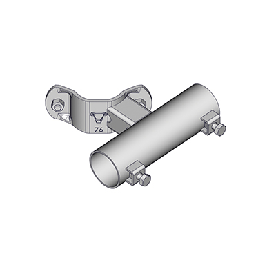 DEMI BRIDE TREFLE Ø 76 MM SUPPORT TUBE 49 MM DEMI BRIDE TREFLE Ø 76 MM SUPPORT TUBE 49 MM