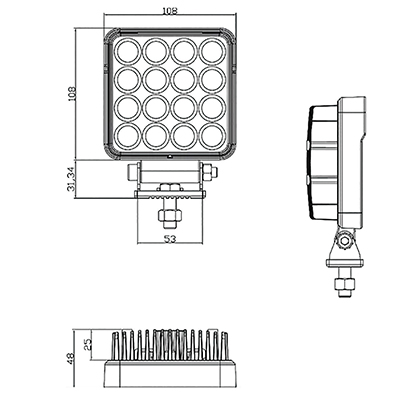 PHARE TRAVAIL LED 25W - photo 3