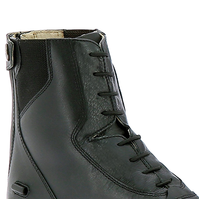 BOOTS CUIR NOIR CONCOURS - photo 3