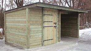 ABRI-BOX 3 M X 6 M MONOPENTE