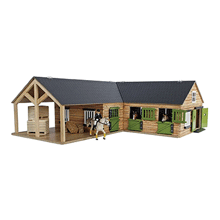 ÉTABLE CHEVAUX EN ANGLE