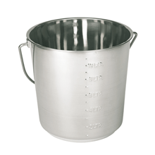 Seau Inox Forgast 12L Avec Anneau De Maintien - Graduation Interne - Anse Transport - Pour Restauration
