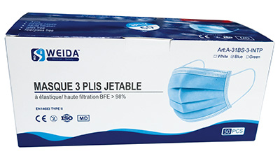 MASQUE CHIRURGICAL 3 PLIS/50 - photo 2