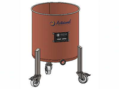 CHAUDRON CUIVRE 100L SUR ROUES