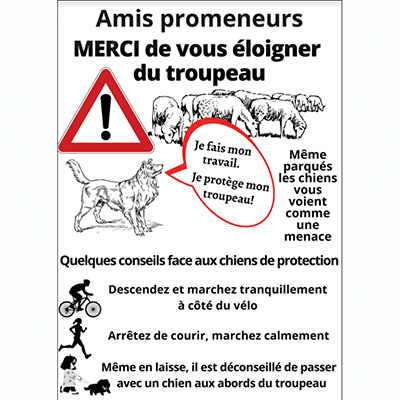 PANCARTE CHIEN DE TROUPEAU