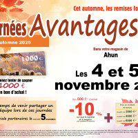 Dans la Creuse, votre magasin d'Ahun est en Journées Avantages d'automne les 4 et 5 novembre 2025