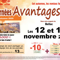 Le magasin de Peyrat de Bellac en Journées Avantages les 12 et 13 novembre 2025