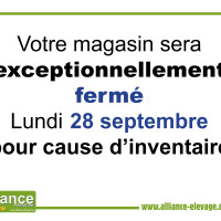 Vos magasins de ARGENTON/C ou BENASSAY sont en inventaire le lundi 28 septembre 2026